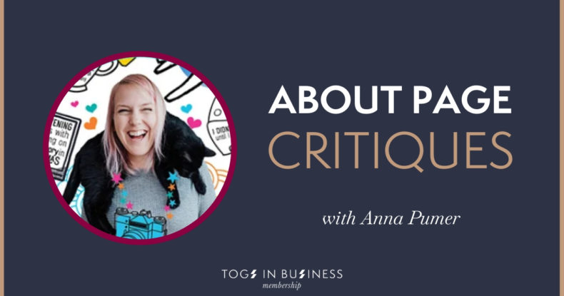 About Page Critiques with Anna Pumer