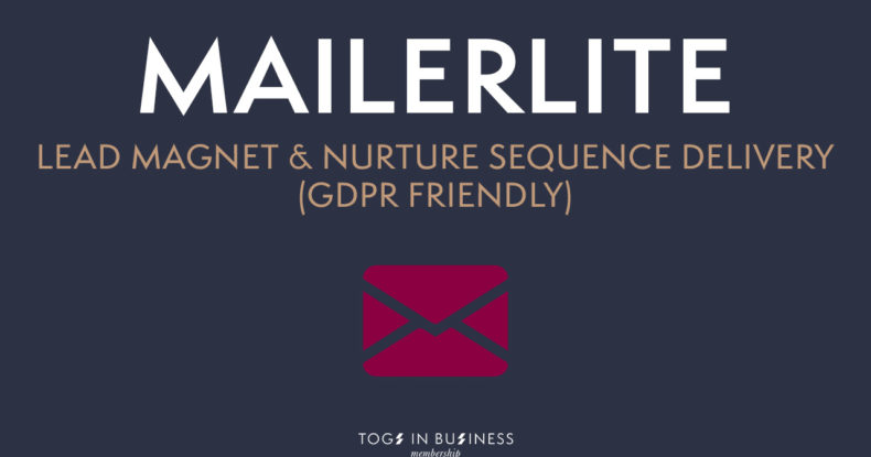 Mailerlite – delivering lead magnets and email nurture sequences
